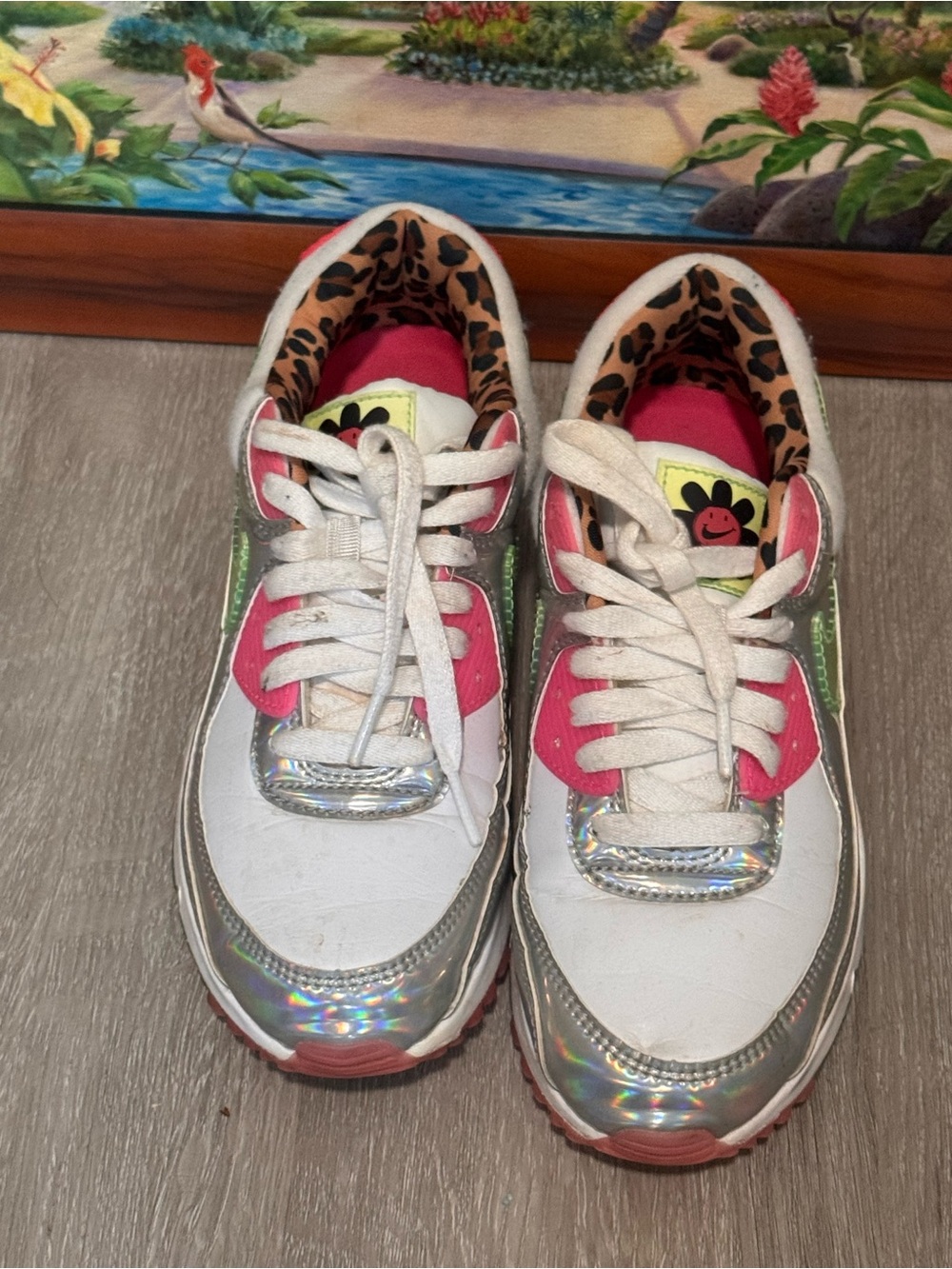 Nike Air Max 90 LX Daisy Leopard Iridescent Women's sneakers - Picture 6 of 7